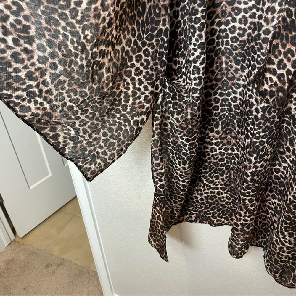 MIA JOY JOYFOLIE Leopard Print Kimono One Size - Picture 5 of 7